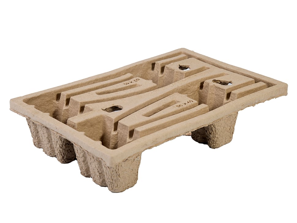 Paper pallet made of pulp moulding/paper waste I Sopack s.r.o.