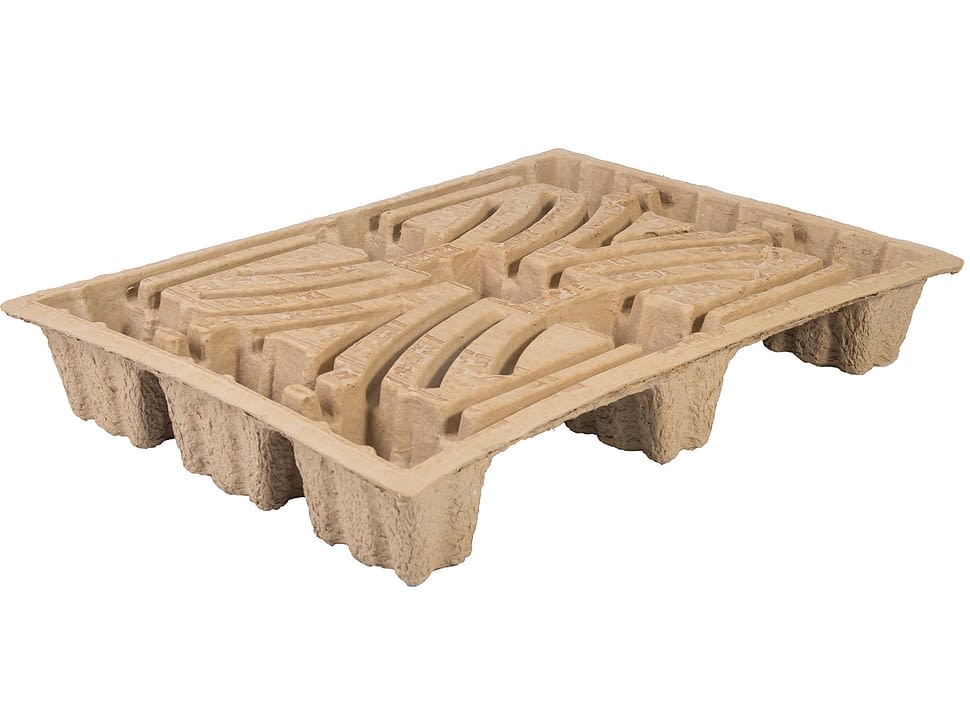 Paper pallet made of pulp moulding/paper waste I Sopack s.r.o.